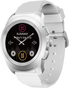 MYKRONOZ ZeTime Original - Smartwatch (18 mm, Silicone, Bianco, argento)