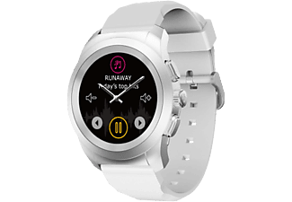 MYKRONOZ MYKRONOZ ZeTime Original - Smartwatch ibrido - Con lancette analogiche - Bianco/Argento - Hybrid Smartwatch (22 mm, Silicone, Bianco / Argento)