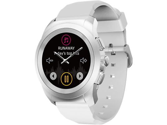 MYKRONOZ ZeTime Original - Smartwatch (18 mm, Silikon, Weiss, Silber)