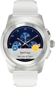 MYKRONOZ ZeTime Original - Smartwatch (18 mm, Silicone, Bianco, argento)