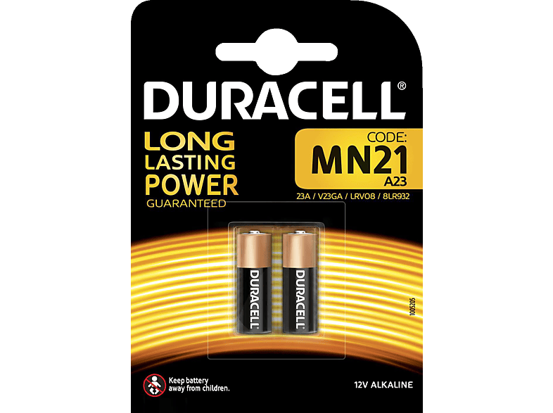 DURACELL Specialty MN21 Batterie, Alkaline, 12 Volt 2 Stück Knopfzellen