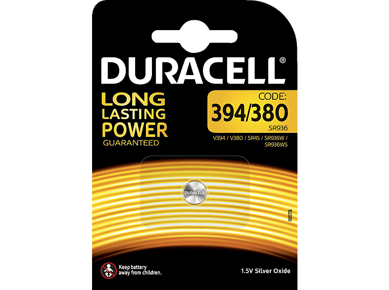DURACELL Specialty 394 Batterie, Silber-Oxid, 1.5 Volt 1 Stück
