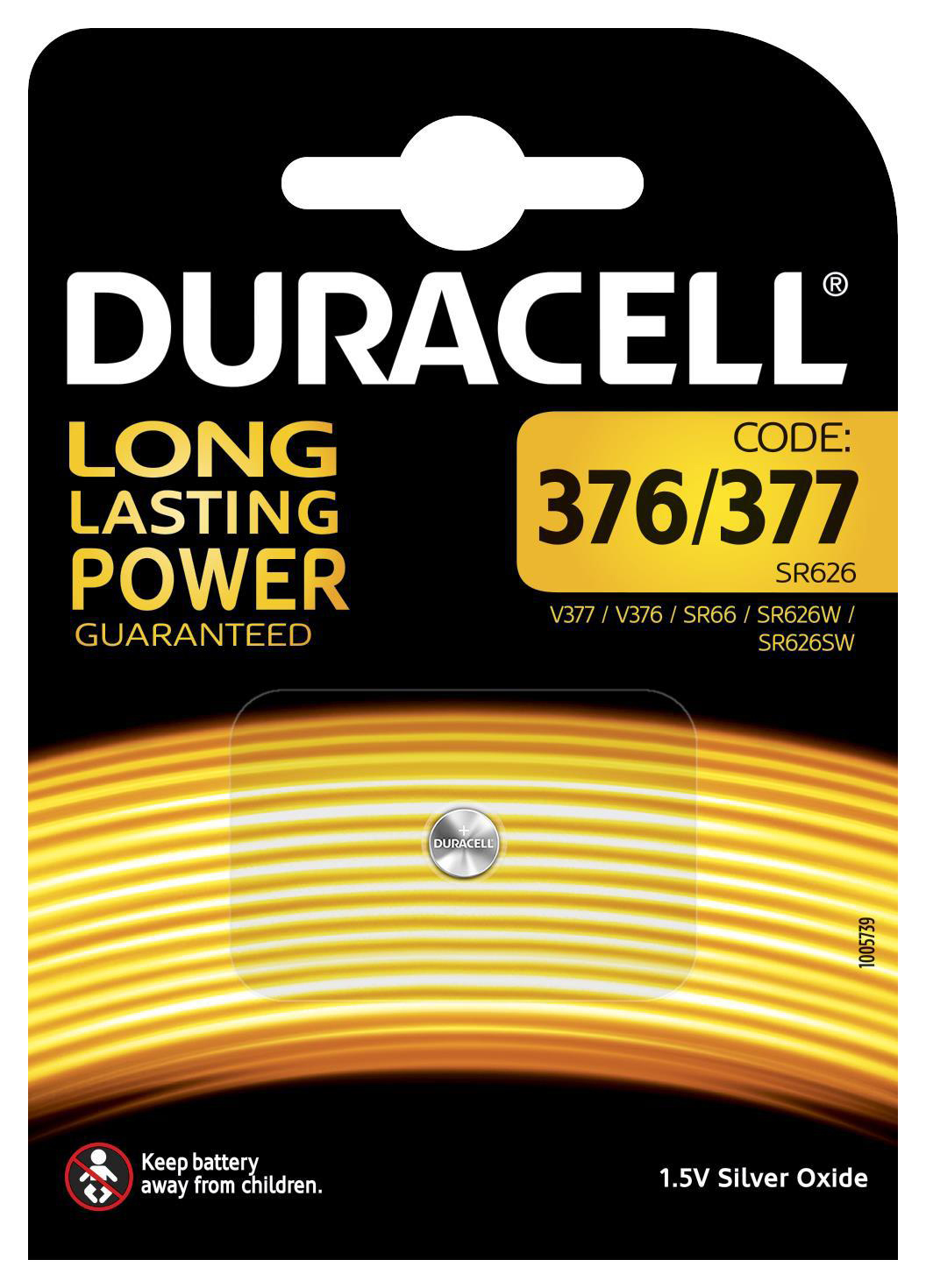 DURACELL Specialty 377 Batterie, Silber-Oxid, 1.5 Volt 1 Stück 