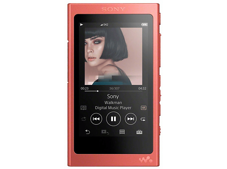 SONY MP3-speler Walkman Hi-res Audio 16 GB Rood (NWA45R.CEW)
