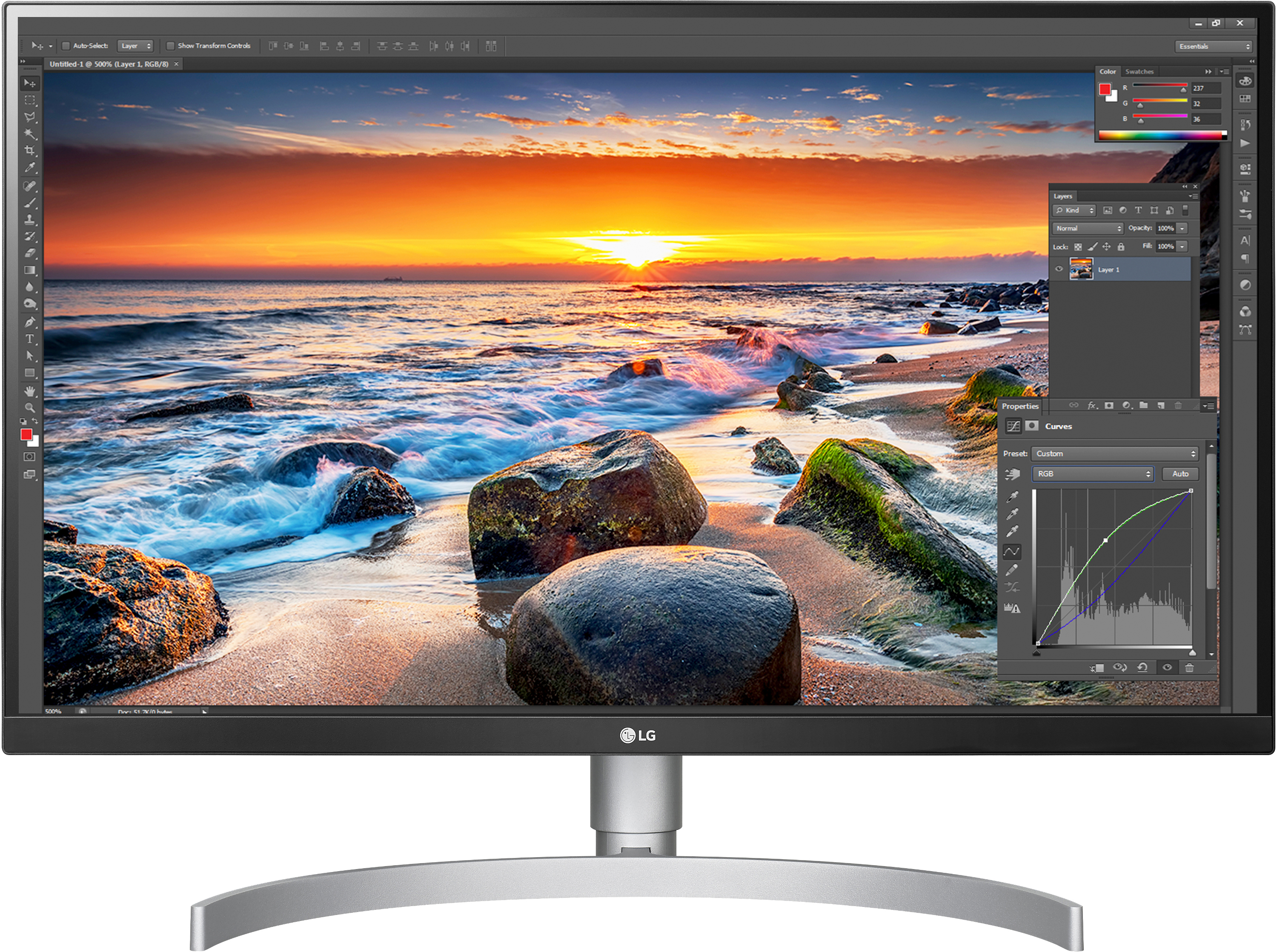 LG ELECTRONICS Monitor 27UK850-W, 27 Zoll, weiß 27 Zoll Monitor, UHD 4K, 5 ms Reaktionszeit, 350 cd/m², 60 Hz, Weiß
