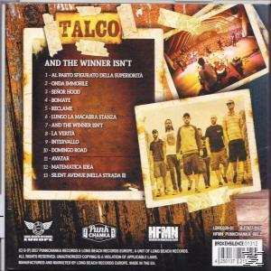 CD-Cover für Talcos Album 'And The Winner Isn't', mit Bandfotos und Albumdetails.