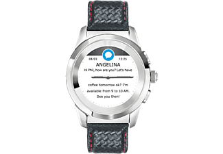 MYKRONOZ MYKRONOZ ZeTime Premium Regular - Smartwatch - Bluetooth - Argento/Rosso - Smartwatch (22 mm, Argento)