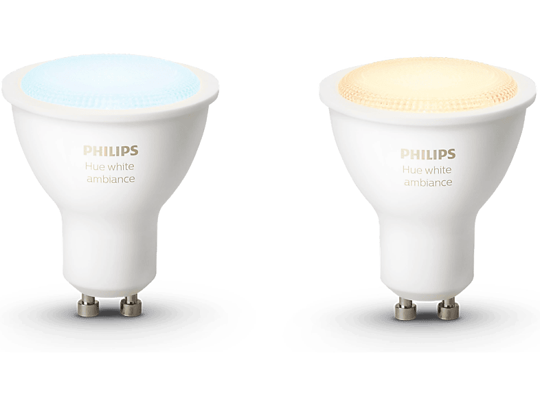 PHILIPS HUE Ledlamp Hue White Ambiance GU10 duopack
