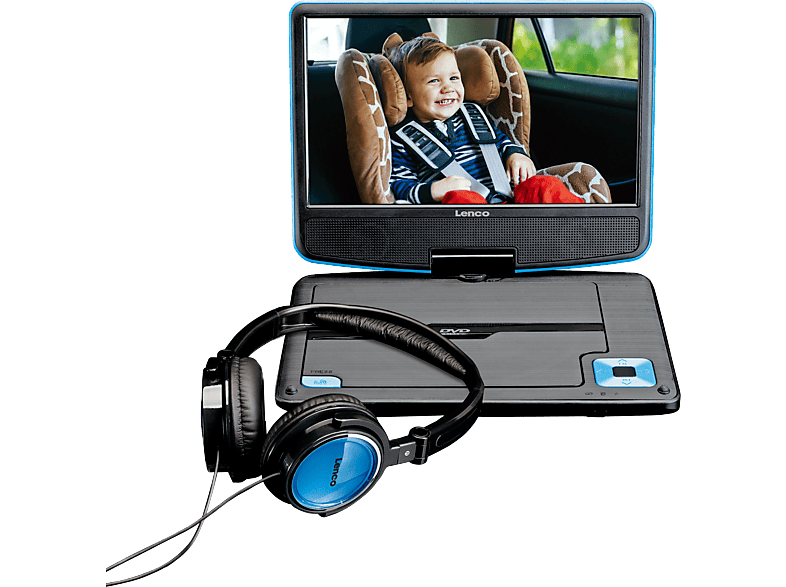 Lenco Draagbare Dvd-speler + Hoofdtelefoon Blauw (dvp-910 Bu)