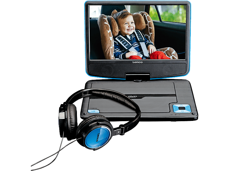 LENCO Draagbare dvd-speler + Hoofdtelefoon Blauw (DVP-910 BU)