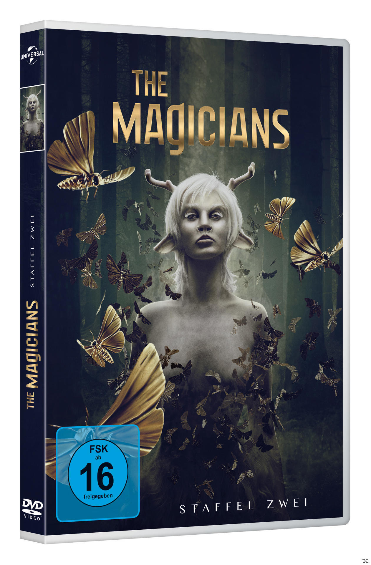 DVD-Hülle von "The Magicians" mit einer Frau mit Geweih auf dem Cover.