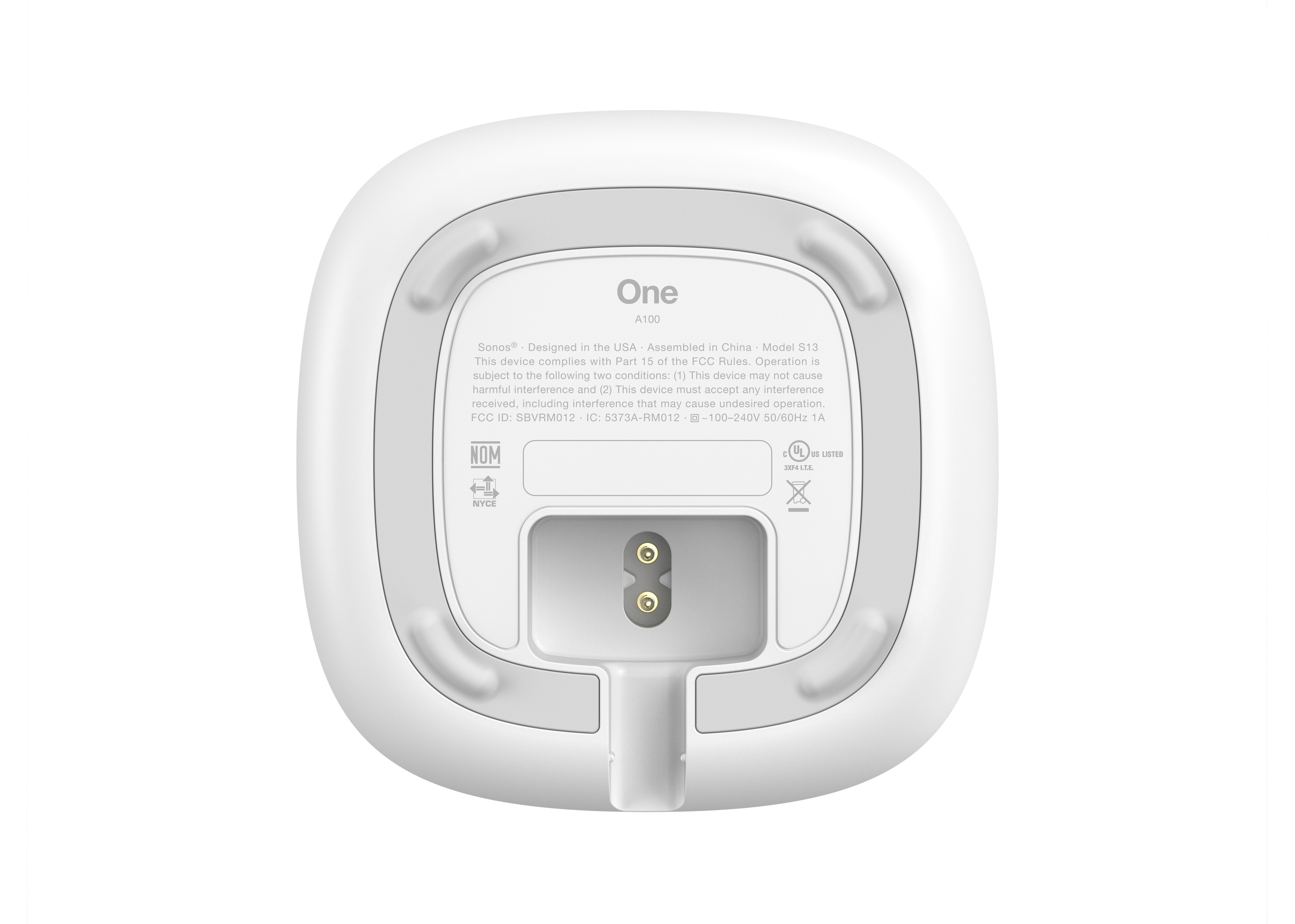 SONOS One Lautsprecher App-steuerbar, Weiß