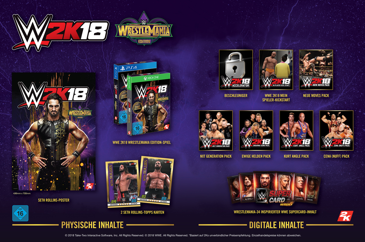 WWE 2K18 - WrestleMania Edition - [PlayStation 4]