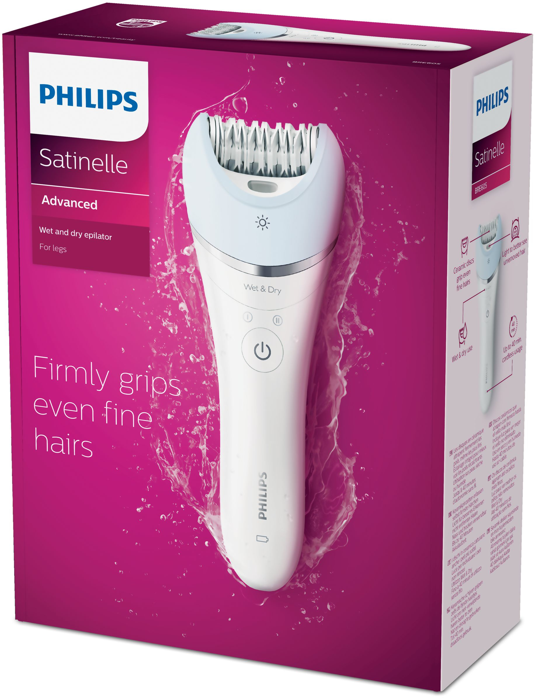 PHILIPS Epilierer BRE605/00 Satinelle Advance blau