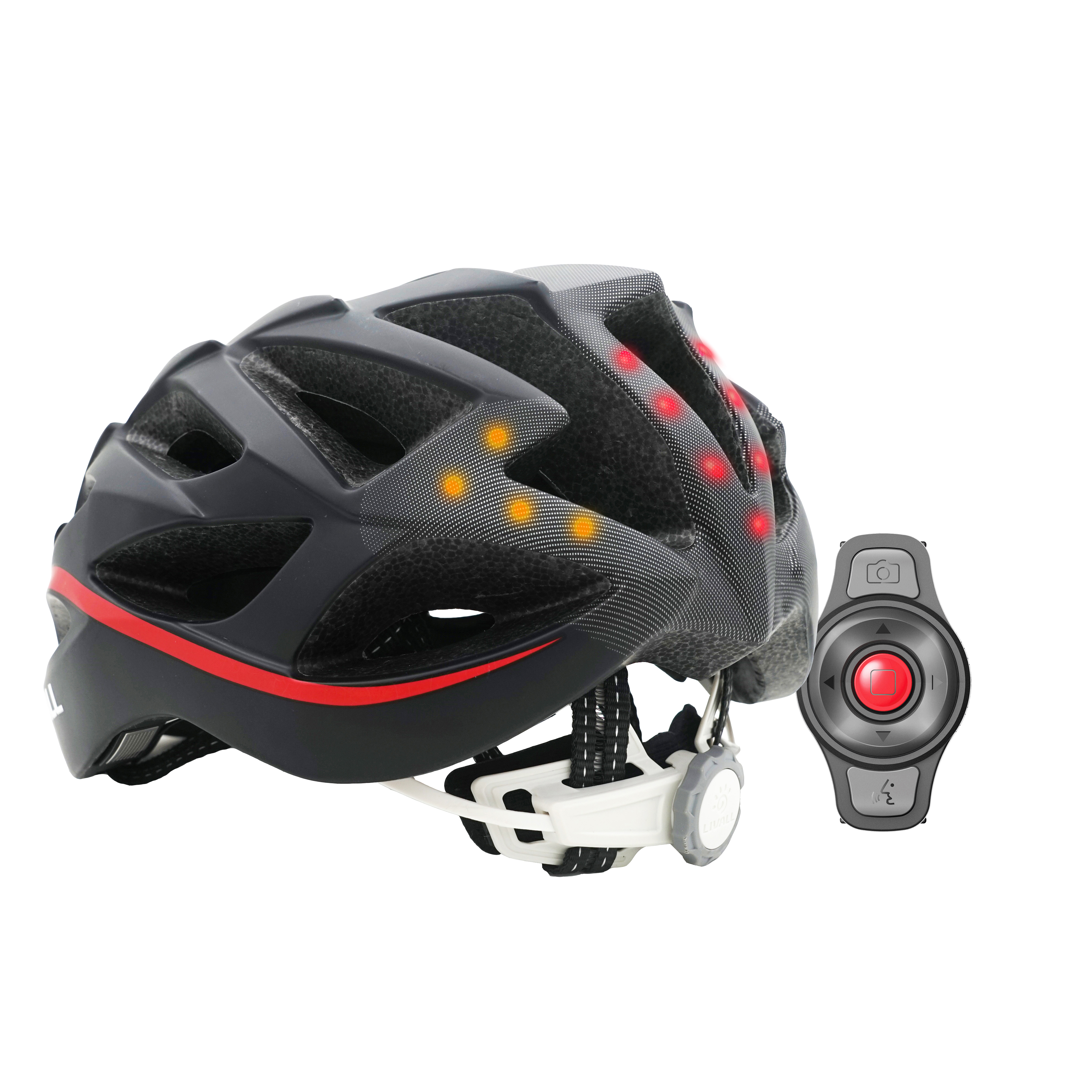 LIVALL BH 62 (Smarter Fahrradhelm, 55-61 cm, Schwarz/Rot)