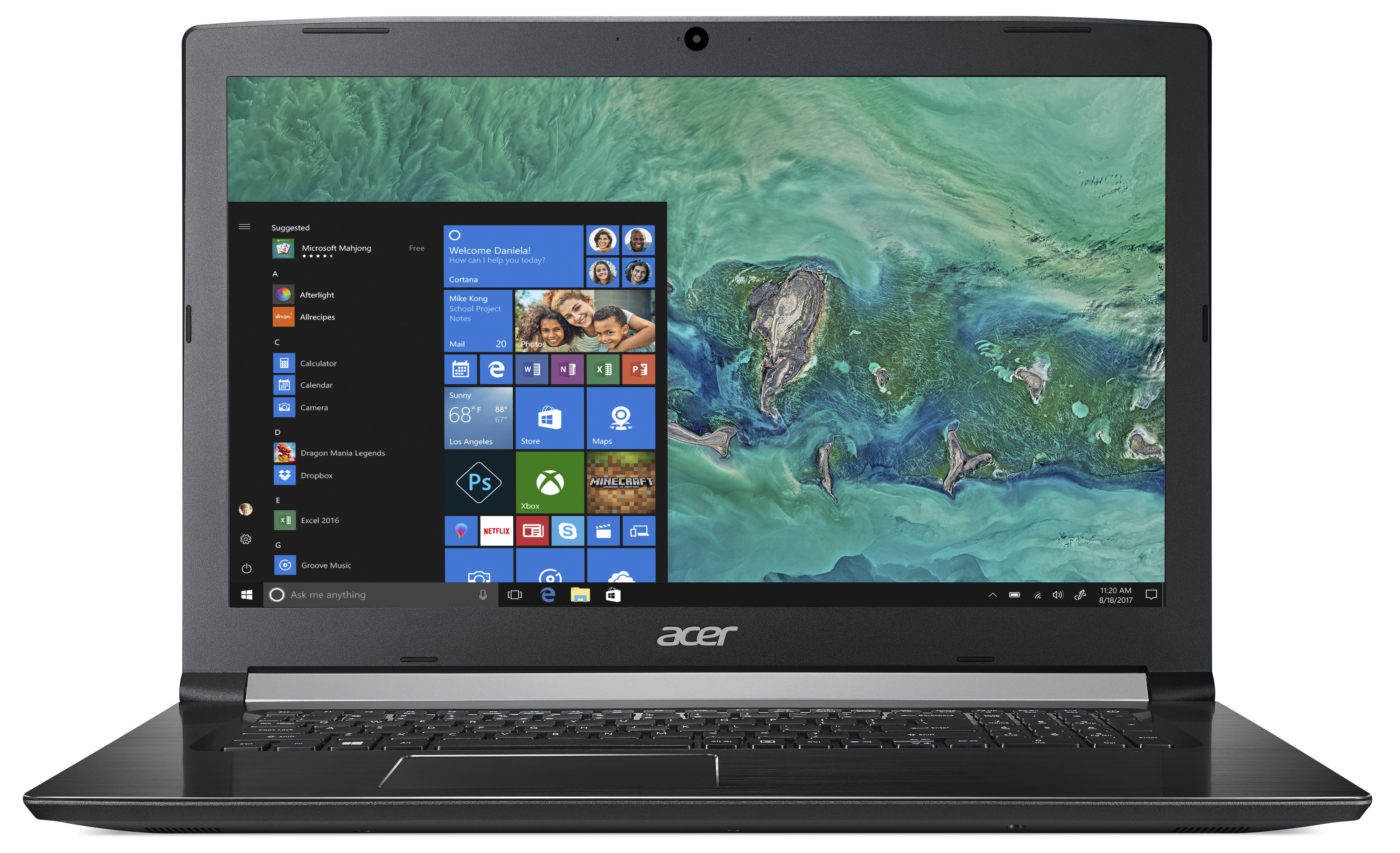 ACER Aspire 5 (A517-51G-88KP) - 17,3 Zoll - Intel® Core™ i7 i7-8550U - 12 GB - 256 GB - NVIDIA - Windows 10 Home (64 Bit)