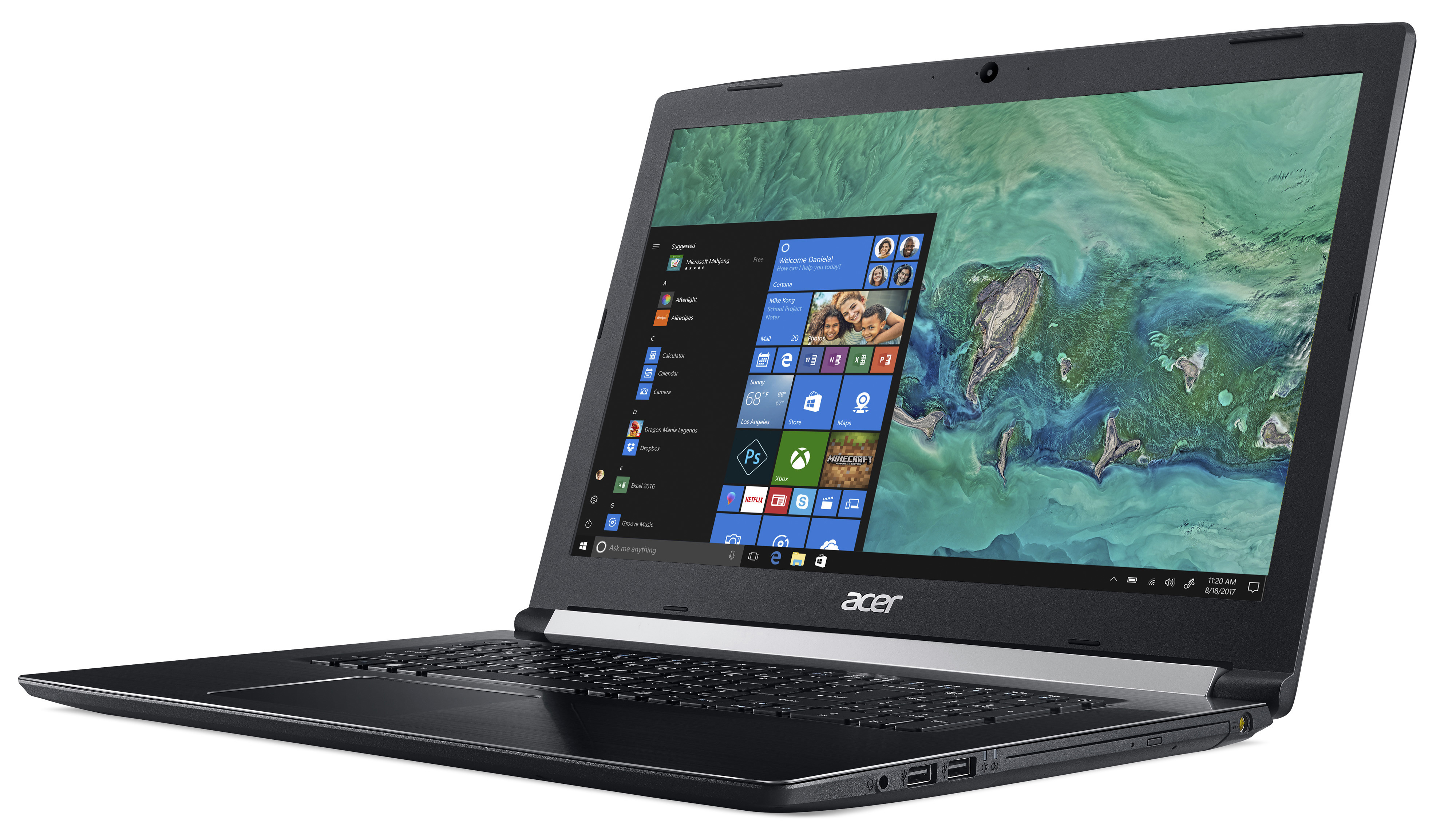 ACER Aspire 5 (A517-51G-88KP) - 17,3 Zoll - Intel® Core™ i7 i7-8550U - 12 GB - 256 GB - NVIDIA - Windows 10 Home (64 Bit)