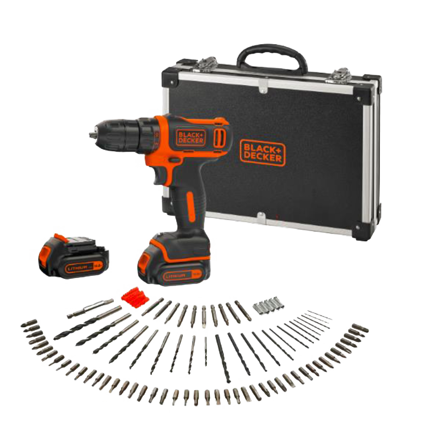 BLACK+DECKER BDCDD12BAFC Akku-Bohrschrauber, Schwarz/Orange