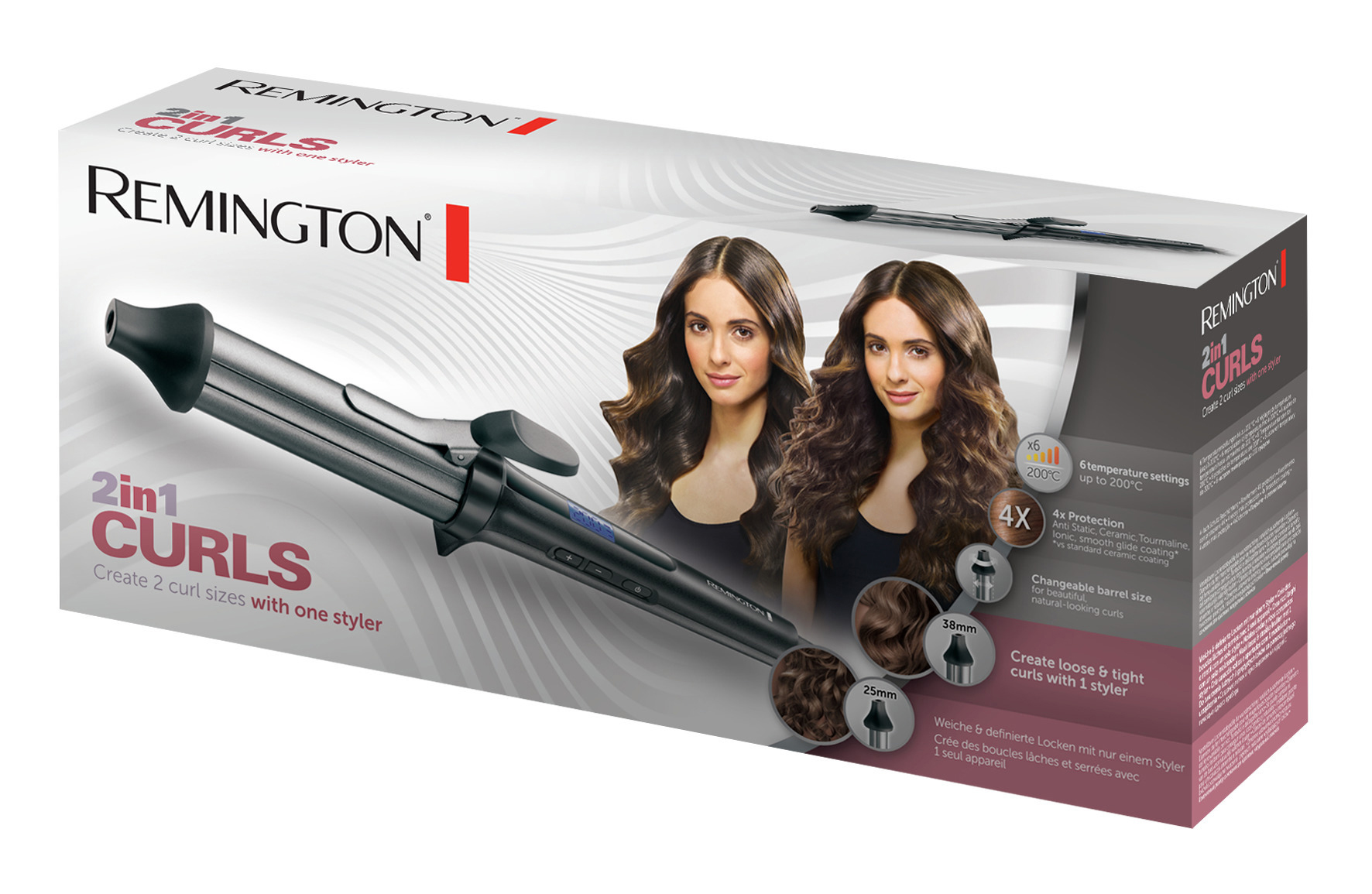 REMINGTON CI67E1 2-in-1 - Lockenstab (Schwarz)