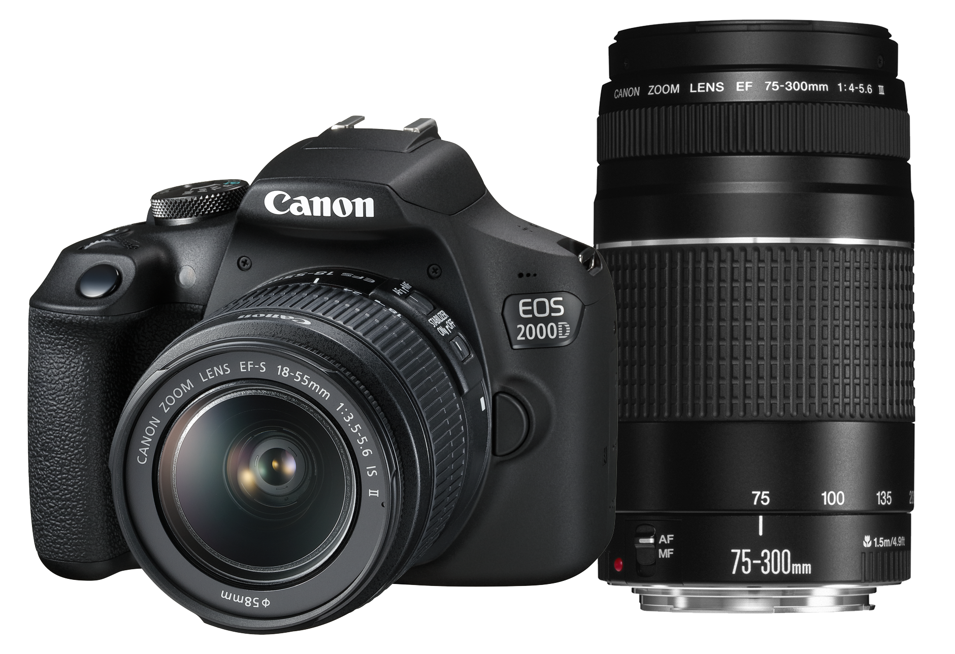 CANON EOS 2000D + EF-S 18-55mm + EF 75-300mm