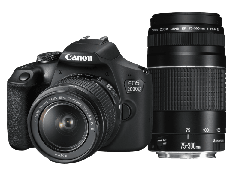 Glad schuld Fascineren CANON EOS 2000D + EF-S 18-55mm + EF 75-300mm kopen? | MediaMarkt