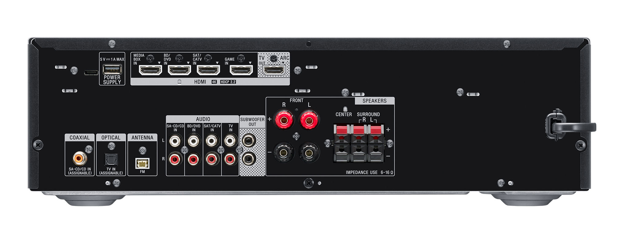 SONY STR-DH590 AV-Receiver (5.2 Kanäle, 145 Watt pro Kanal, Schwarz)