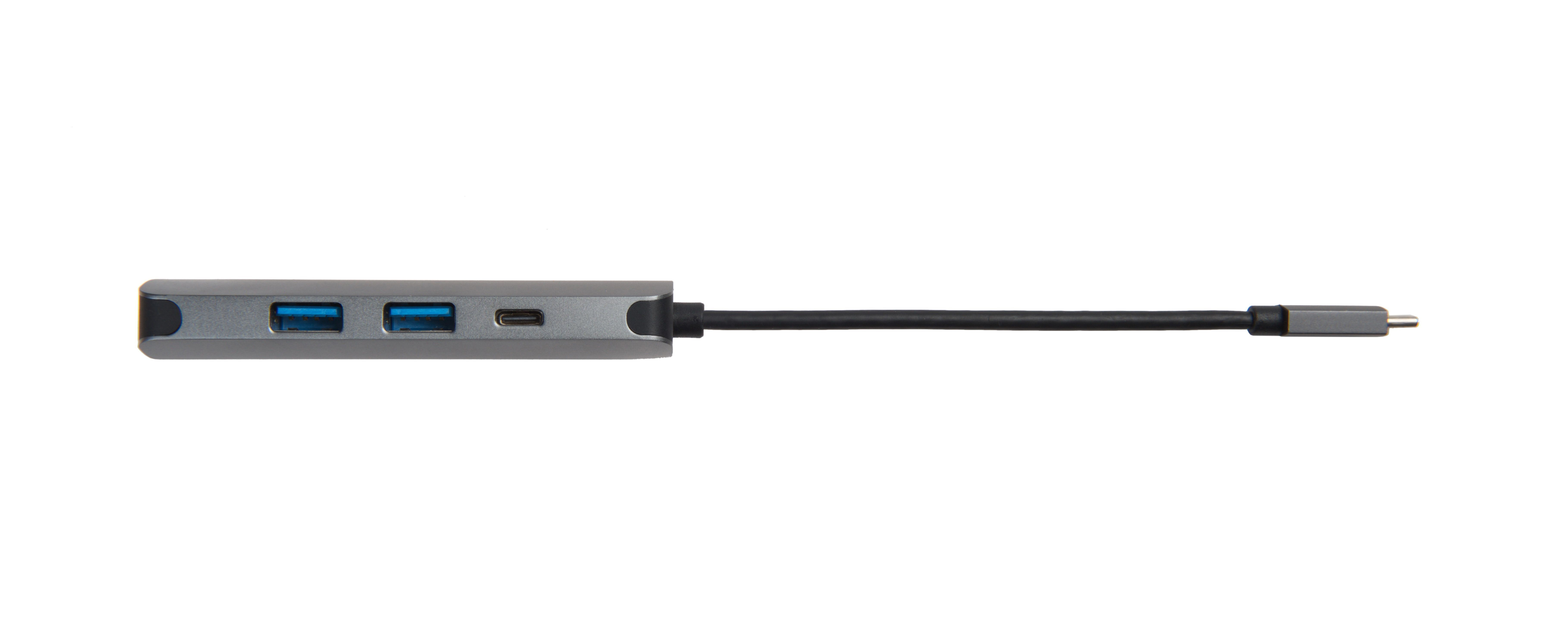 XTORM USB-C Hub 4-In-One USB-Hub, Grau