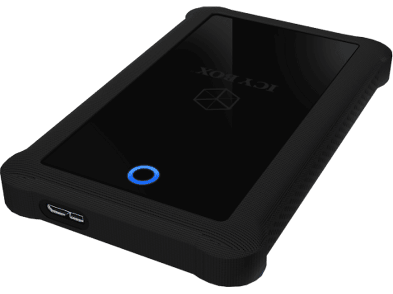 RAIDSONIC Festplattengehäuse Icy Box IB-233U3-B für 2.5 Zoll SATA III, USB 3.0 Micro-B, Schwarz