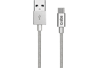 SBS MOBILE 150cm USB-C laddningskabel - Silver