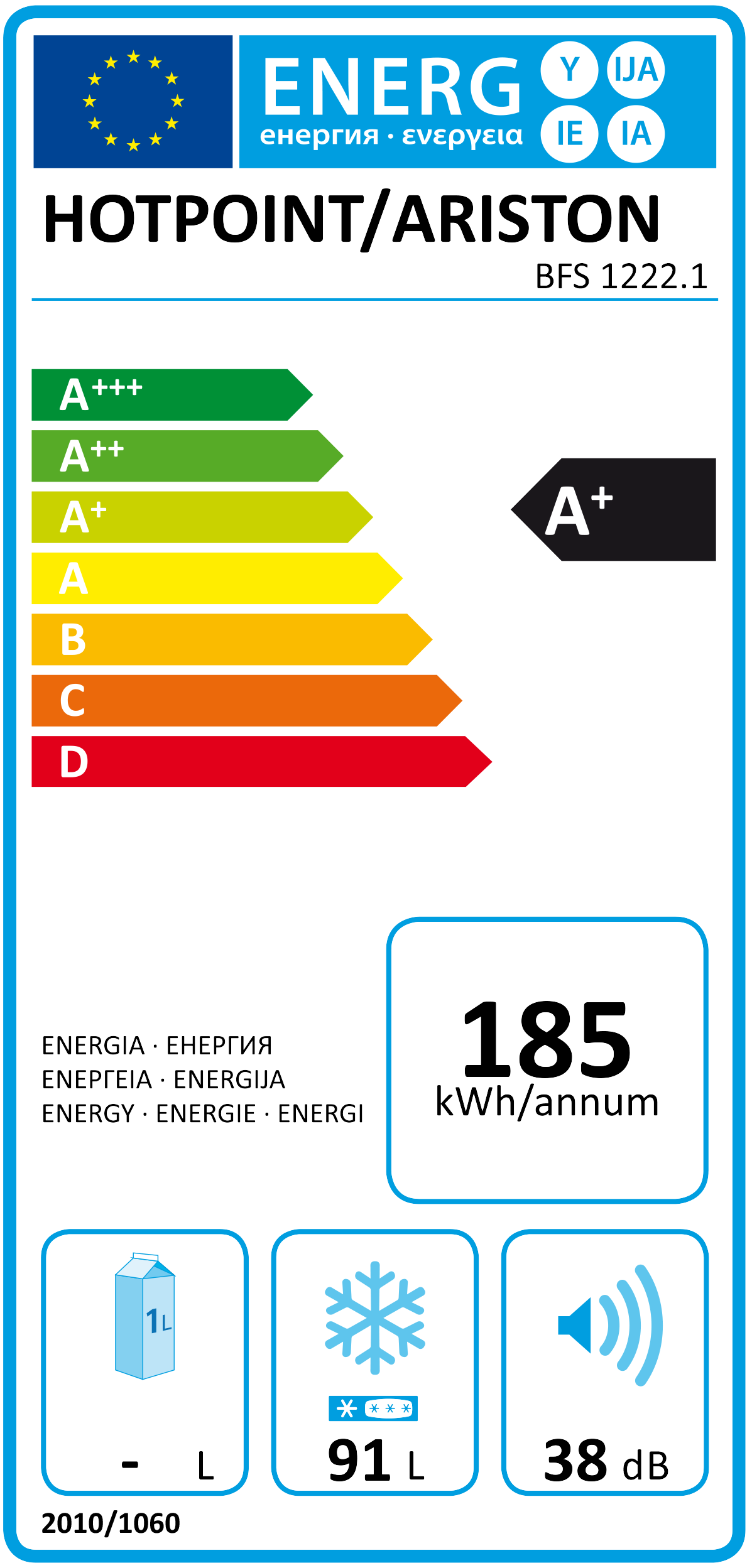 HOTPOINT ARISTON BFS 1222.1 beépíthető fagyasztószekrény