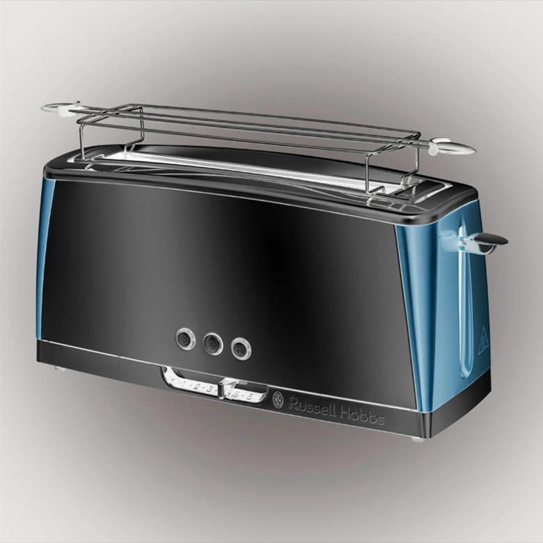 RUSSELL HOBBS 24310-56 Luna Copper Accents  Toaster Edelstahl/Kupfer (1420 Watt, Schlitze: 1)