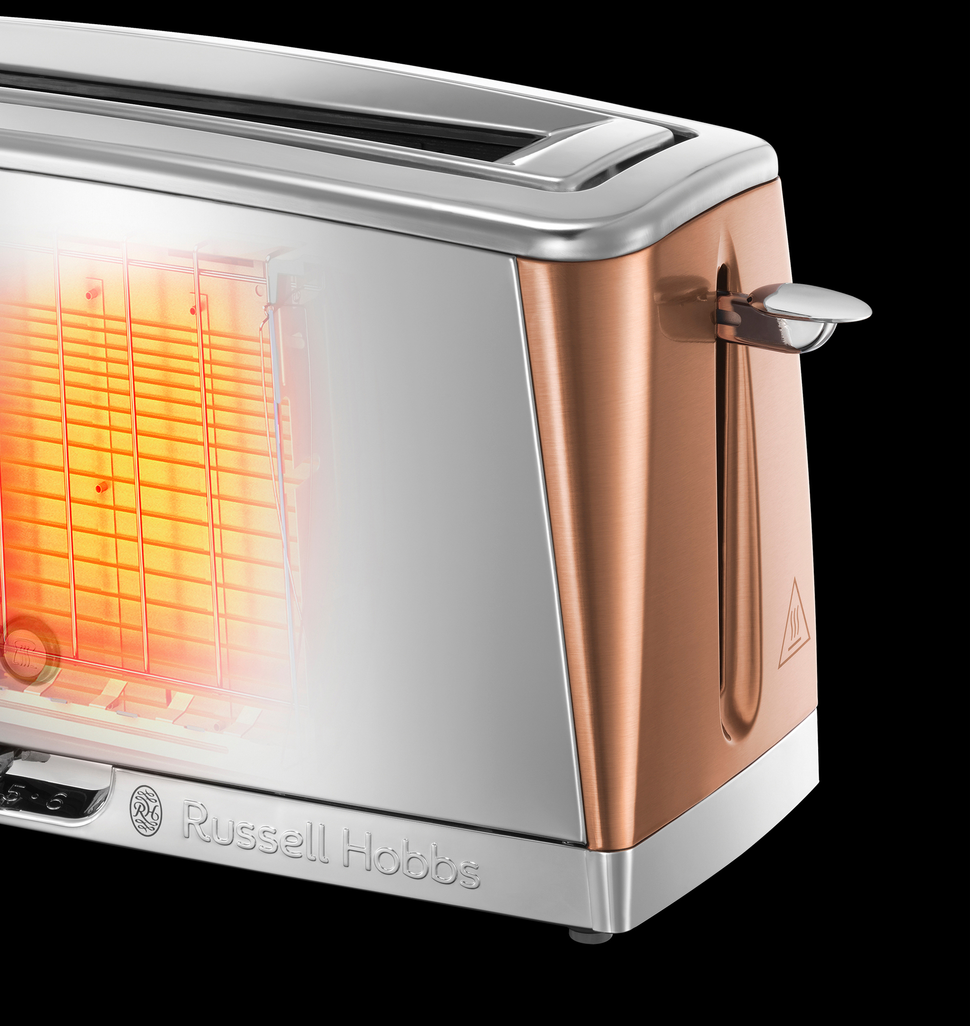 RUSSELL HOBBS 24310-56 Luna Copper Accents  Toaster Edelstahl/Kupfer (1420 Watt, Schlitze: 1)