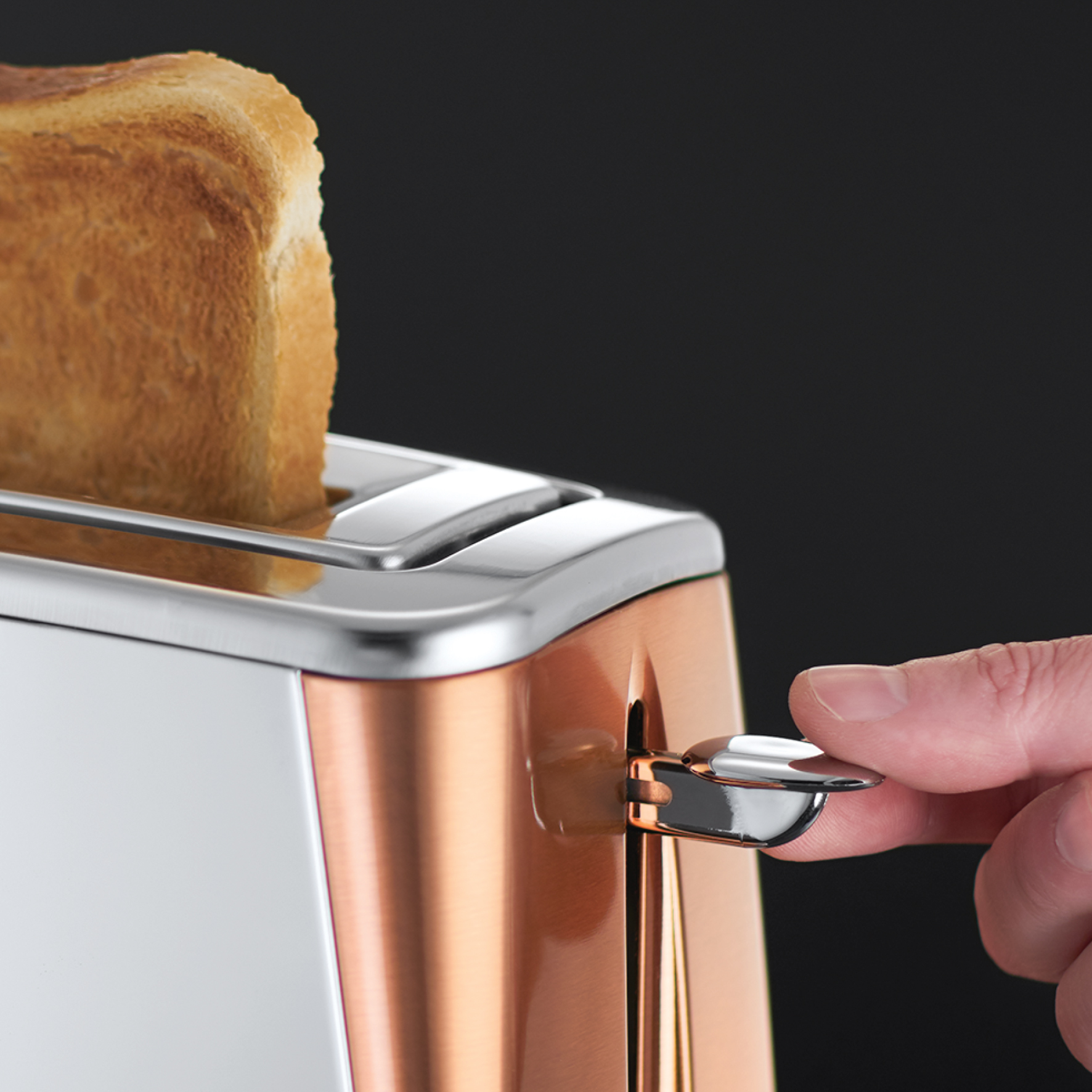 RUSSELL HOBBS 24310-56 Luna Copper Accents  Toaster Edelstahl/Kupfer (1420 Watt, Schlitze: 1)