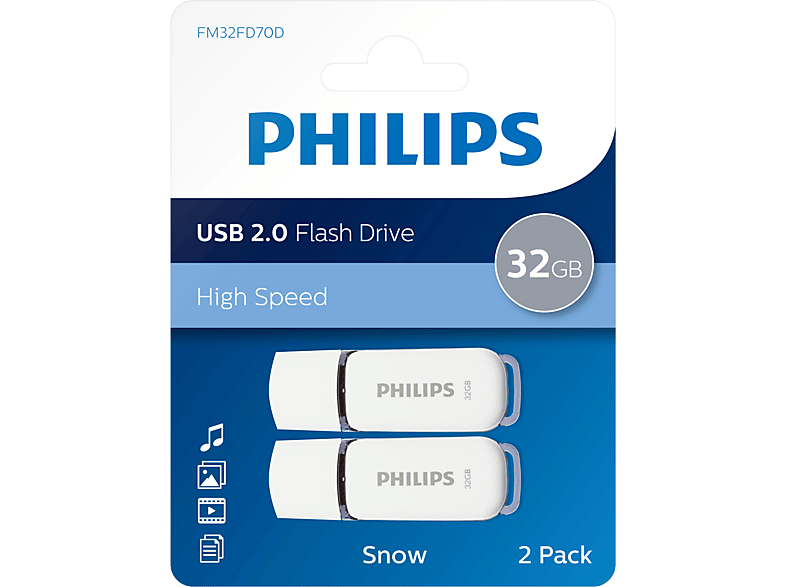 PHILIPS USB-stick Snow Edition 2.0 32 GB 2-pack (FM32FD70D/10 P2)