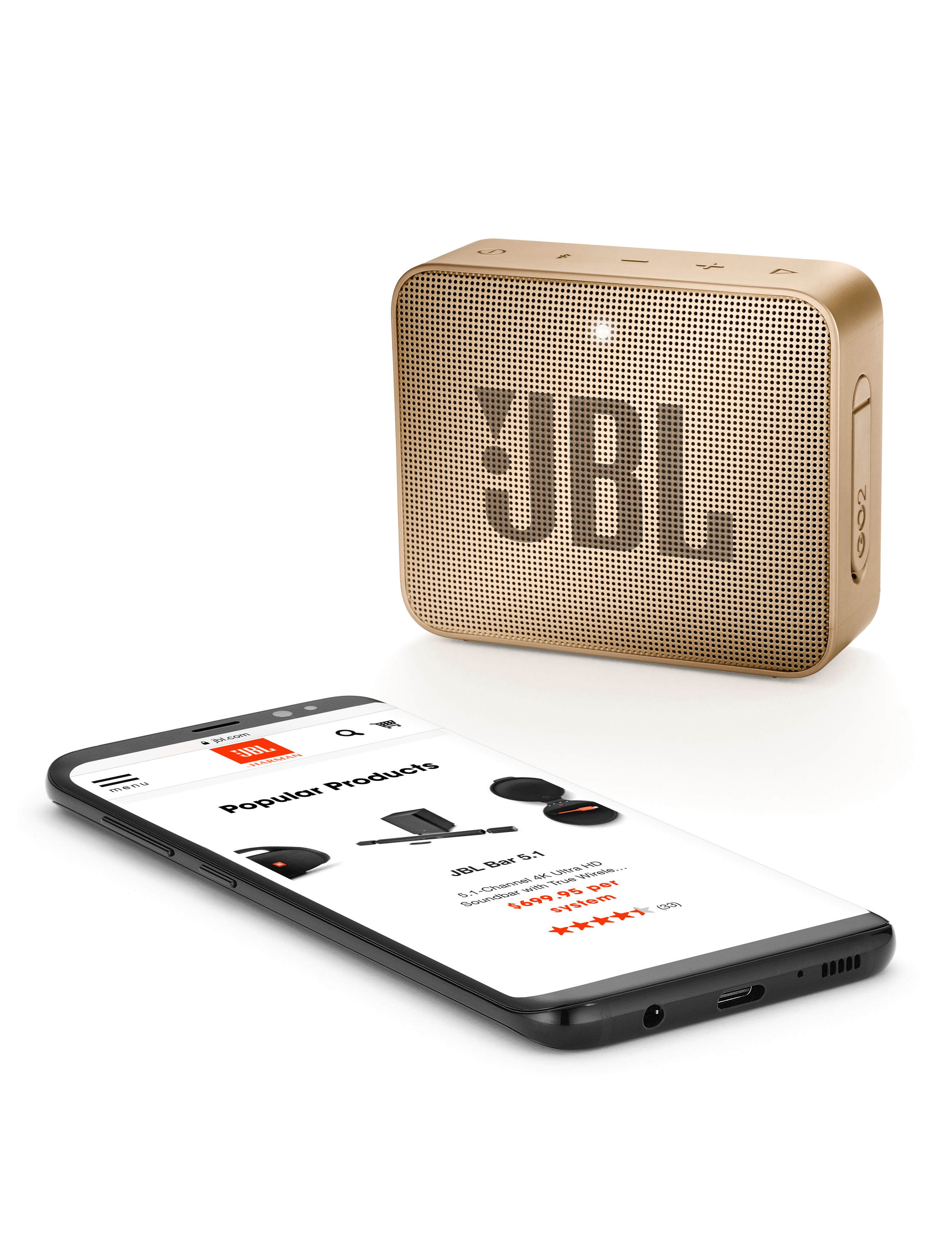 Lautsprecher, JBL Champagner, Wasserfest GO2 Bluetooth
