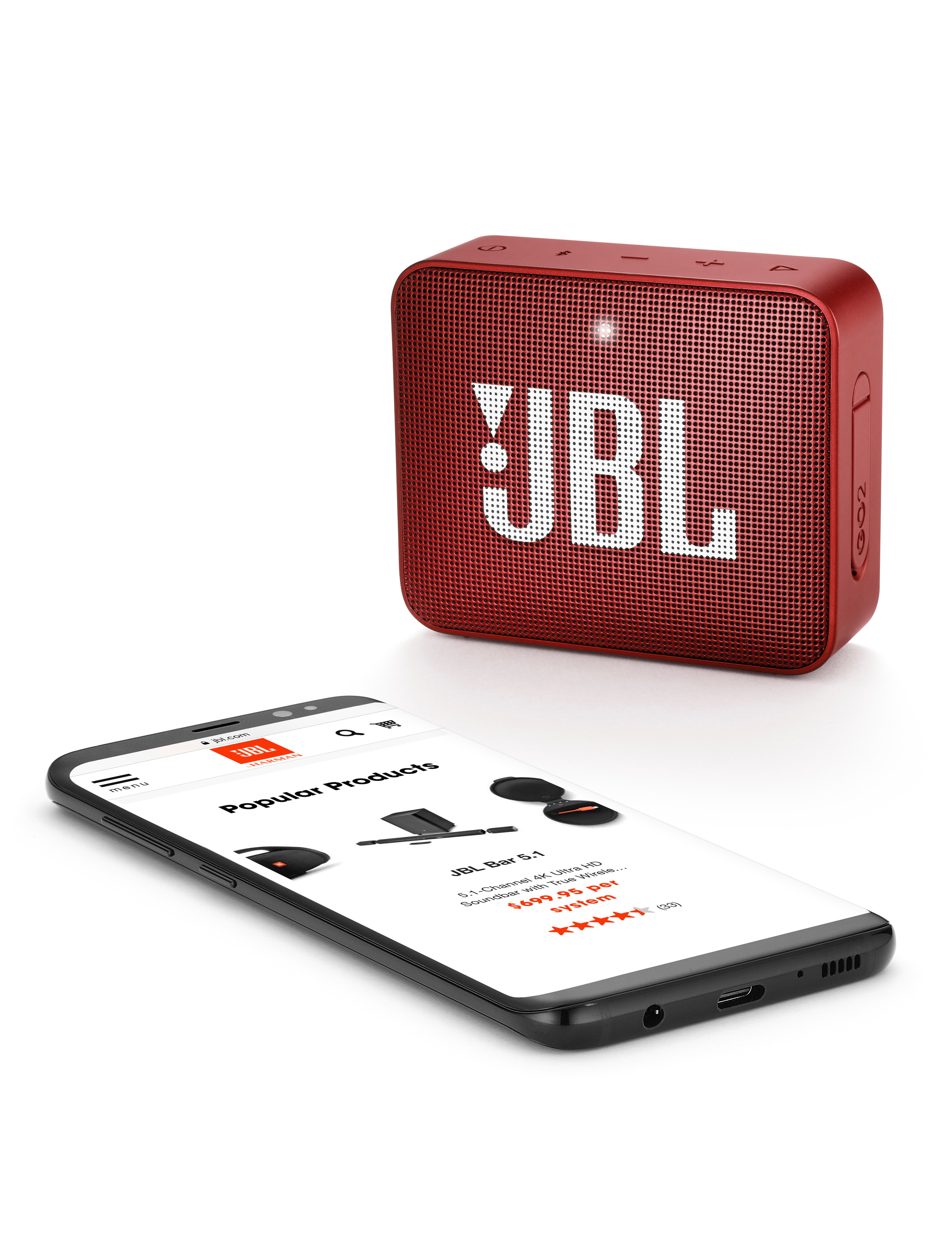 JBL Bluetooth Lautsprecher Go 2, red