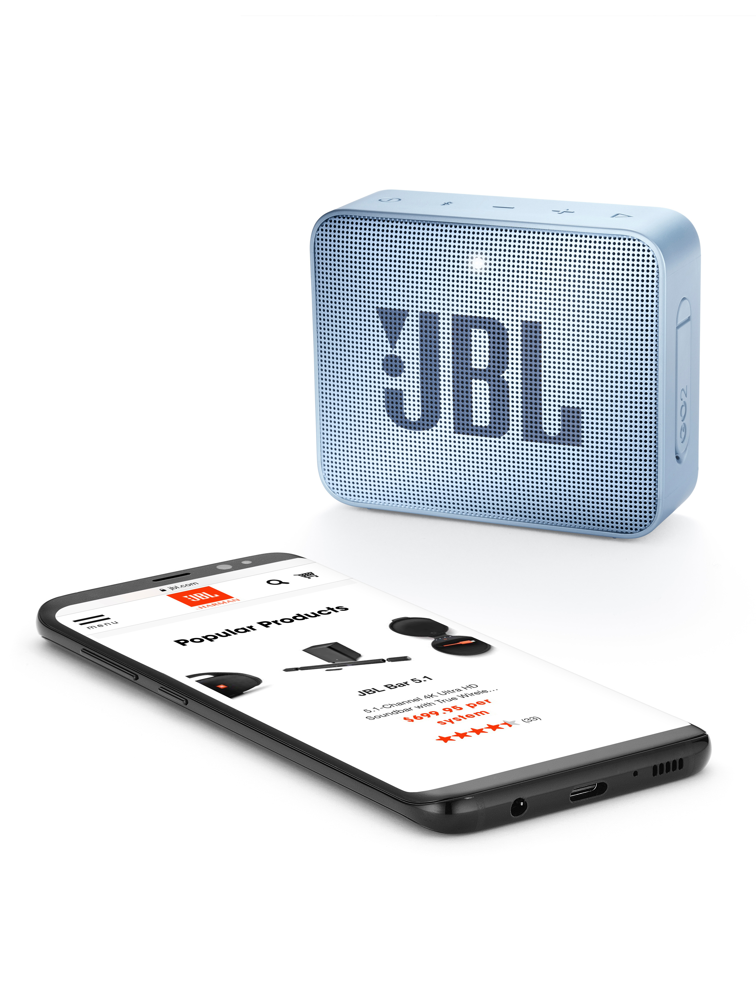 JBL Bluetooth Lautsprecher Go 2, cyan
