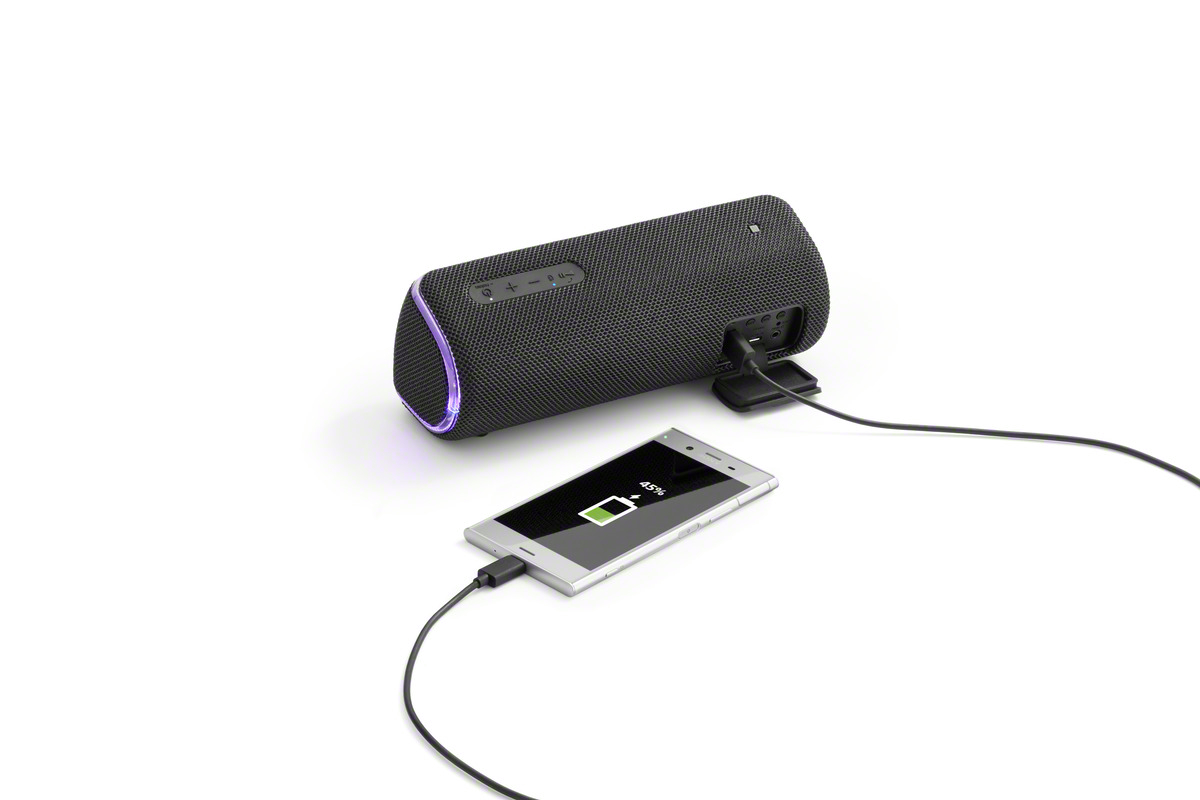 SONY SRS-XB31 Wireless Party Chain Bluetooth Lautsprecher, Weiß, Wasserfest