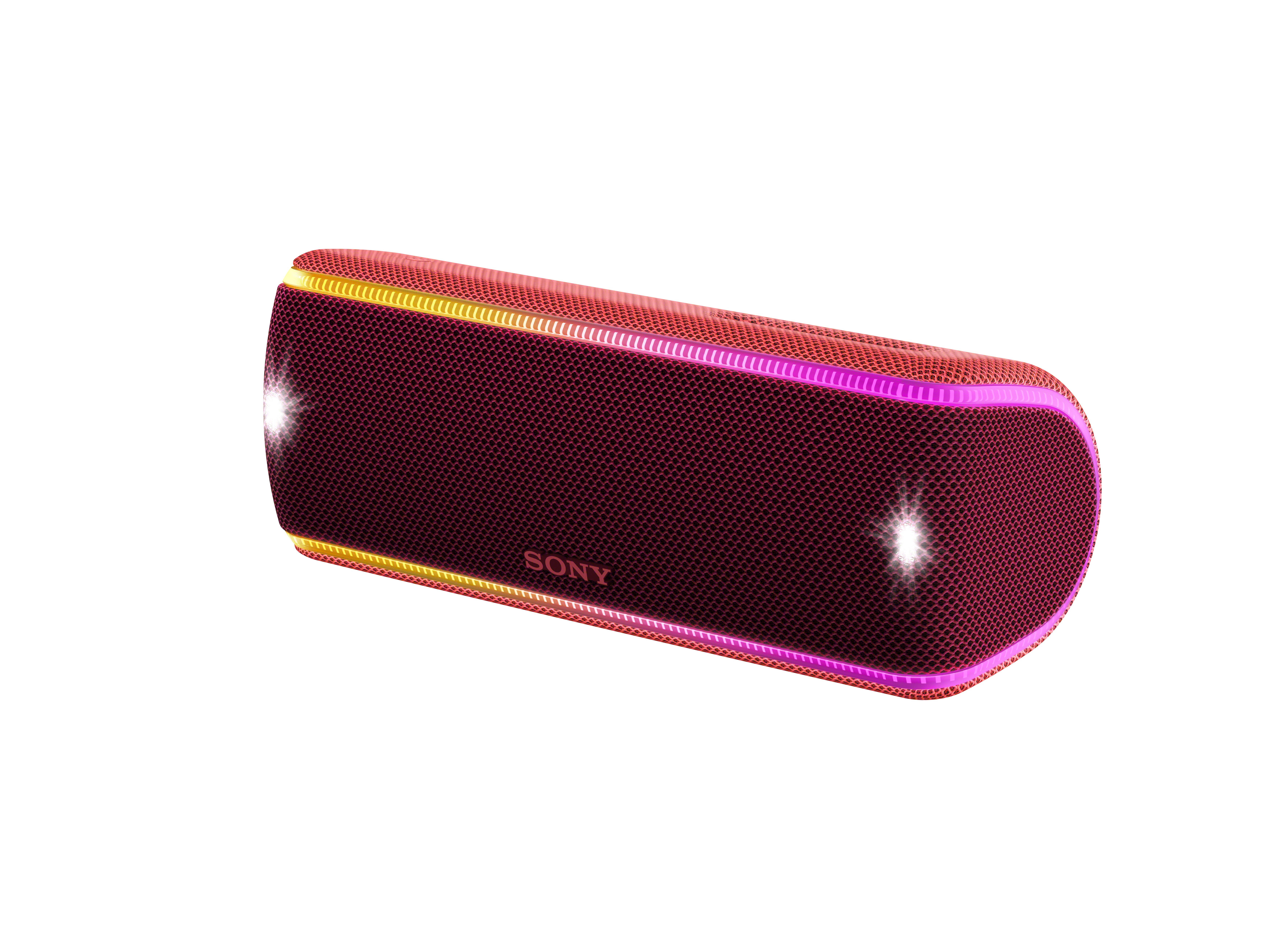 SONY SRS-XB31 Wireless Party Chain Bluetooth Lautsprecher, Rot, Wasserfest