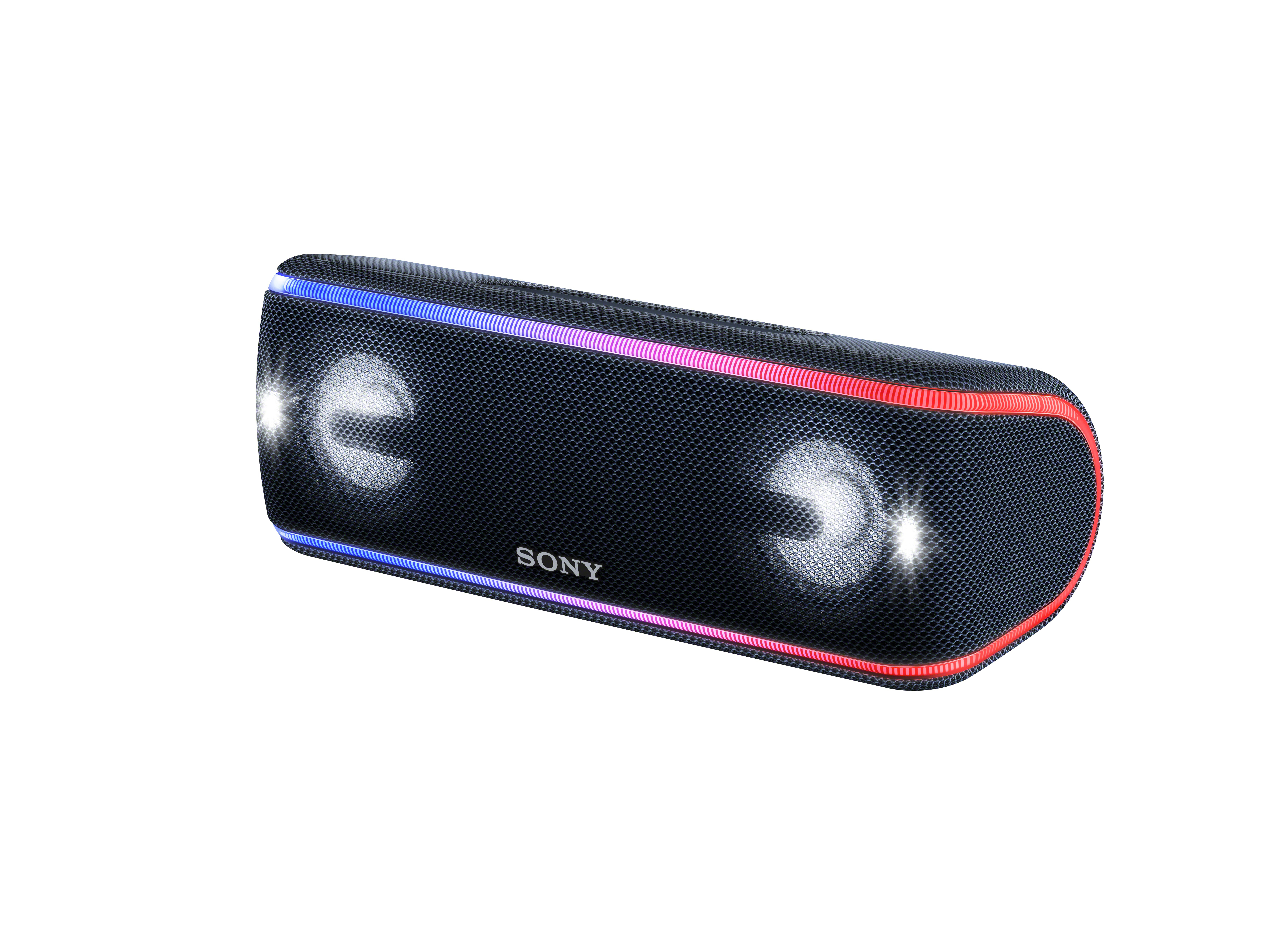 SONY SRS-XB41 Wireless Party Chain Bluetooth Lautsprecher, Schwarz, Wasserfest