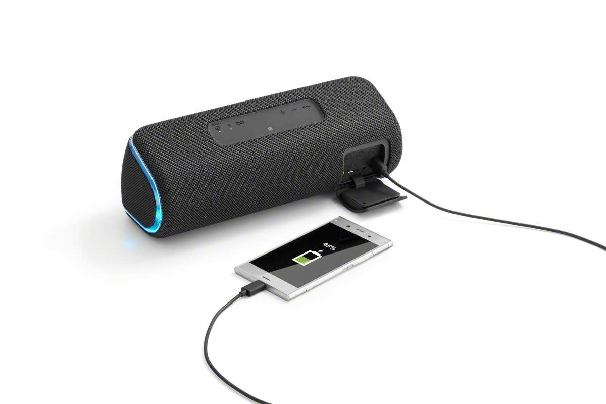 SONY SRS-XB41 Wireless Party Chain Bluetooth Lautsprecher, Blau, Wasserfest