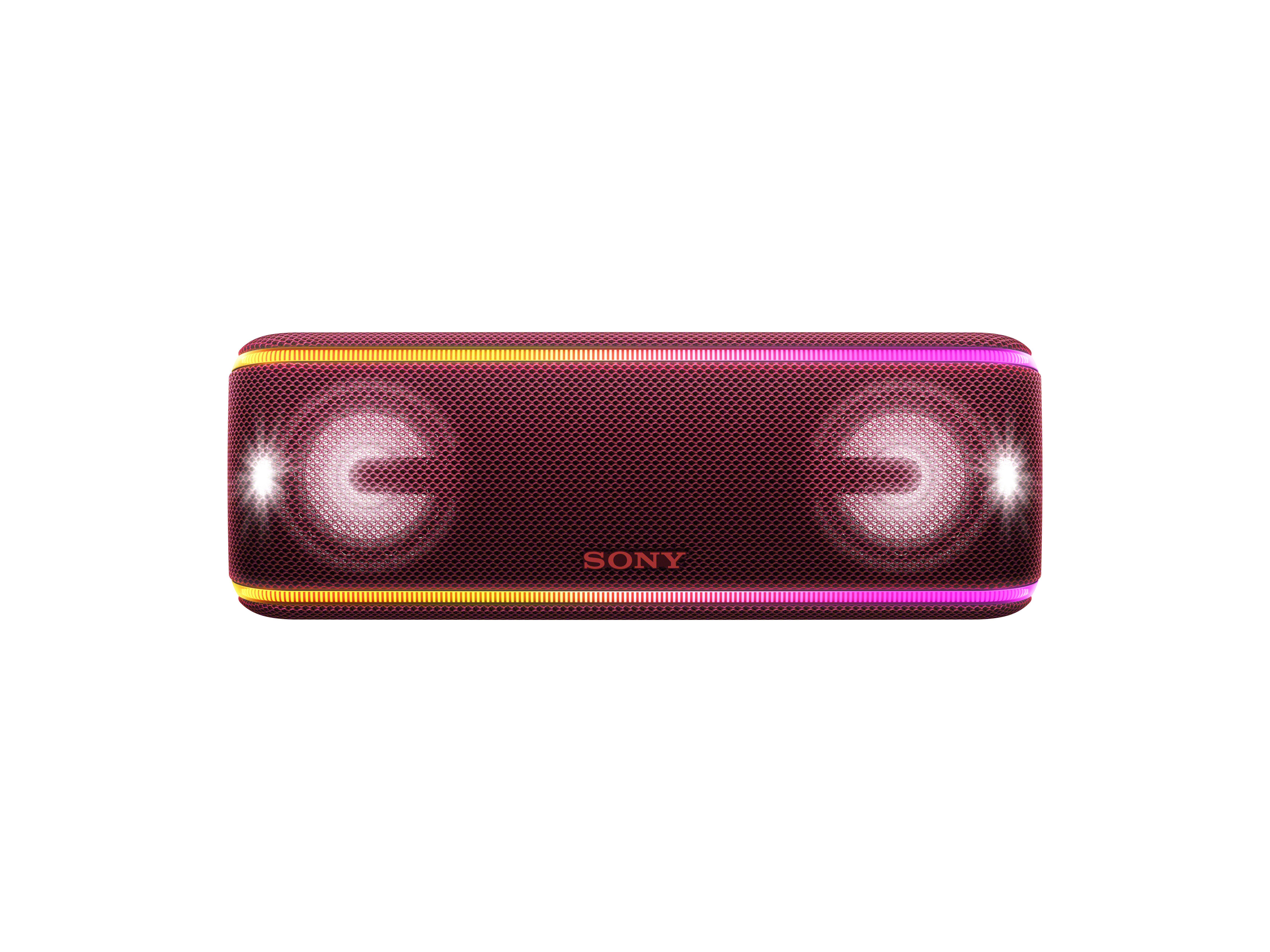 SONY SRS-XB41 Wireless Party Chain Bluetooth Lautsprecher, Rot, Wasserfest