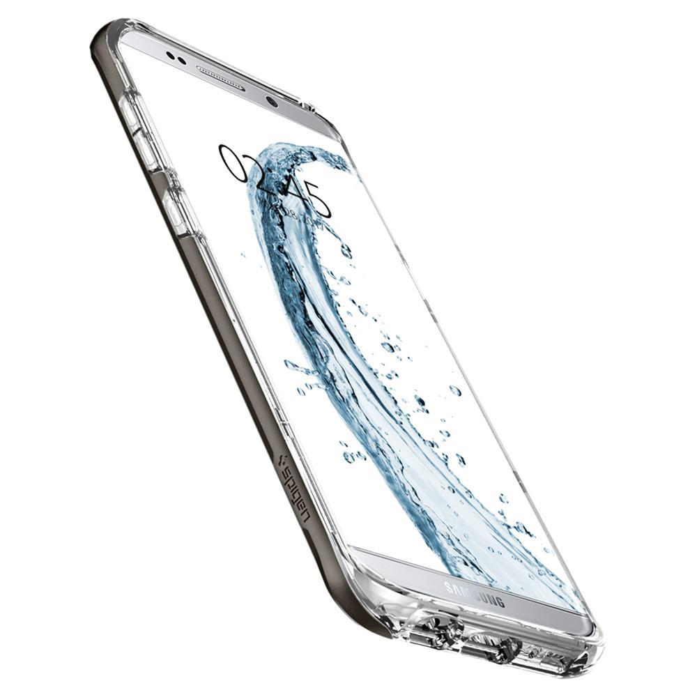 SPIGEN Galaxy S8 Plus Case Spigen Neo Hybrid Crystal Gun Metal Koruyucu Kılıf