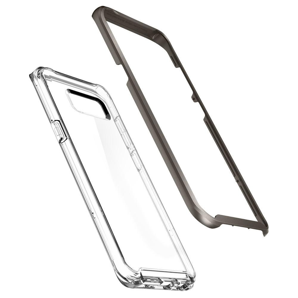 SPIGEN Galaxy S8 Plus Case Spigen Neo Hybrid Crystal Gun Metal Koruyucu Kılıf