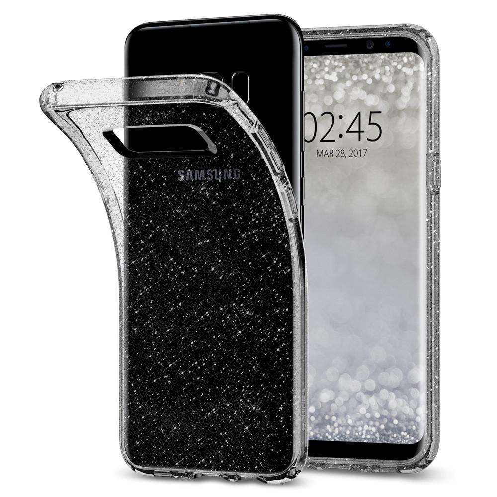 SPIGEN Galaxy S8 Plus Case Spigen Liquid Crystal Glitter Space Quartz Koruyucu Kılıf
