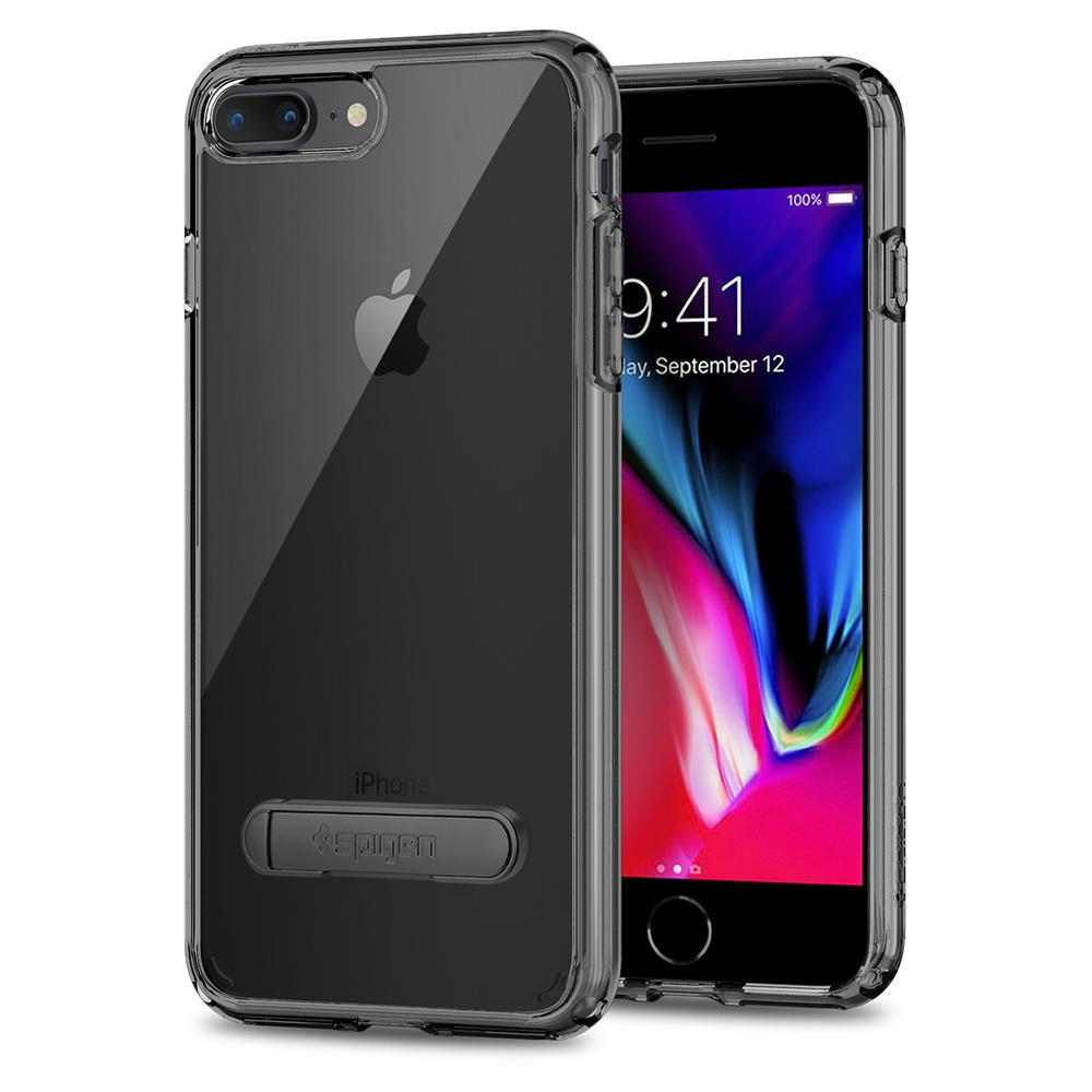 SPIGEN iPhone 7 Plus/ iPhone 8 Plus Case Spigen Ultra Hybrid S Jet Black Koruyucu Kılıf