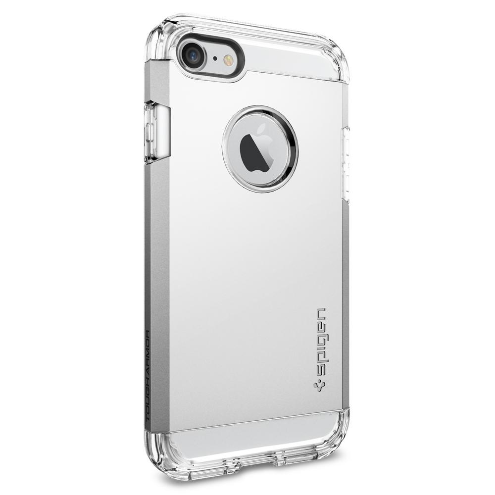 SPIGEN iPhone 7/ iPhone 8 Case Spigen Tuogh Armor Satin Silver Koruyucu Kılıf