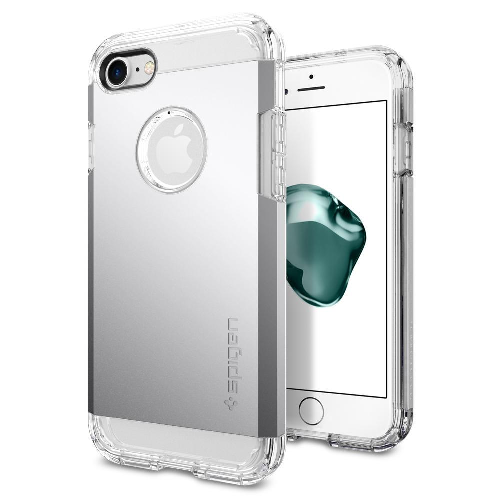 SPIGEN iPhone 7/ iPhone 8 Case Spigen Tuogh Armor Satin Silver Koruyucu Kılıf