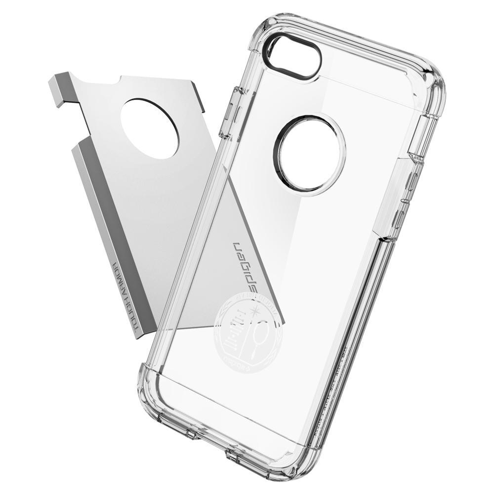 SPIGEN iPhone 7/ iPhone 8 Case Spigen Tuogh Armor Satin Silver Koruyucu Kılıf