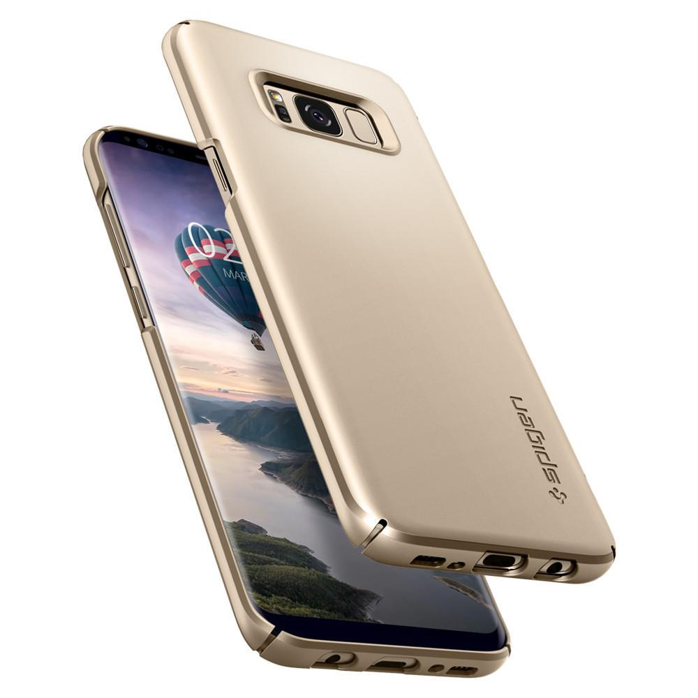 SPIGEN Galaxy S8 Case Spigen Thin Fit Gold Maple Koruyucu Kılıf